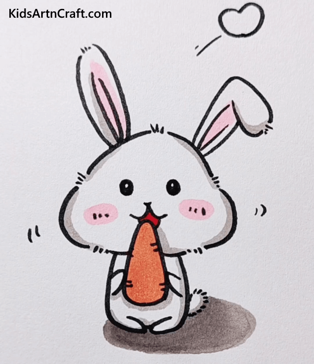 Draw a bunny with a carrot