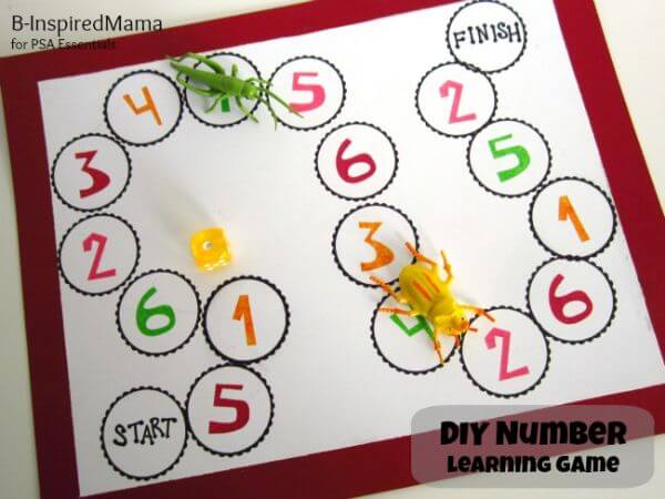 Learn Numbers With Bugs' Board Game DIY Board Games Ideas For Kids