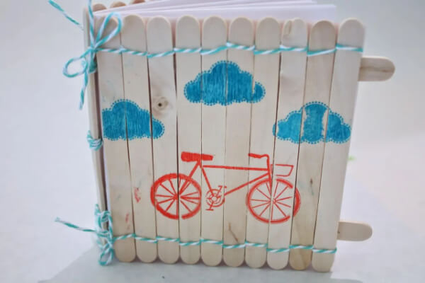 Creative Notebook Craft With Popsicle Stick