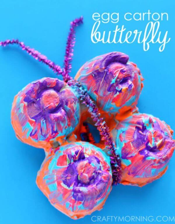 Tie and Dye Egg Carton Butterflies