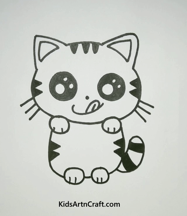 Learn To Draw Animals Drawings Draw A Kitten