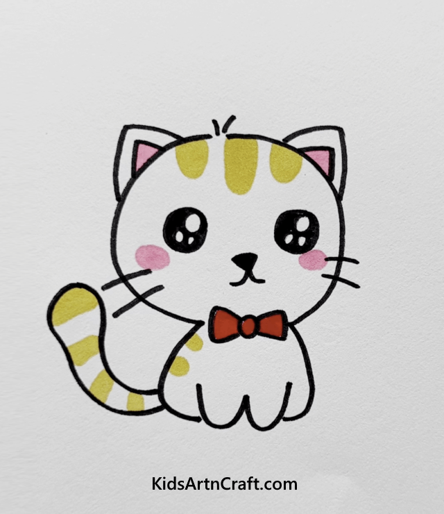 Draw A Kitten With A Bow