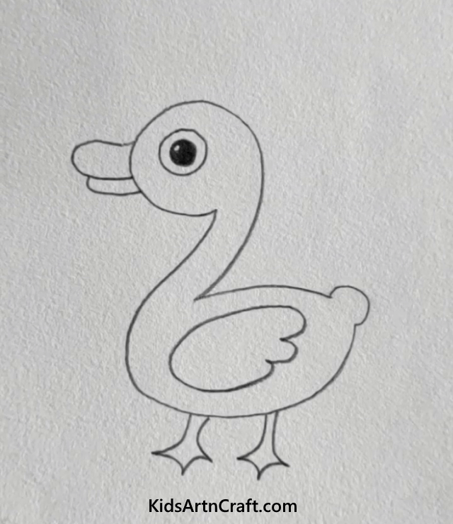 Easy Animal Pencil Drawings For Kids Duck