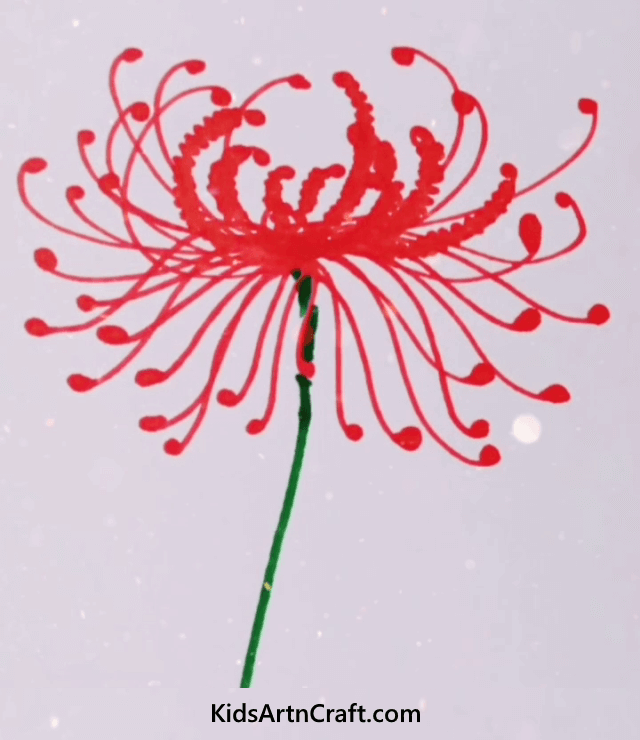 Cute Flower Drawing Ideas for Kids Draw A Red Spider Lily