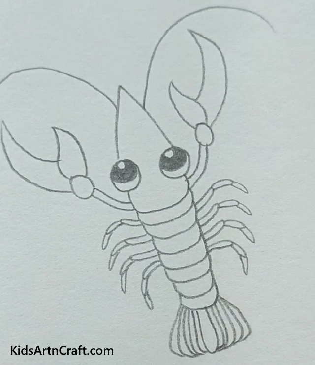 Easy Animal Pencil Drawings For Kids Lobster