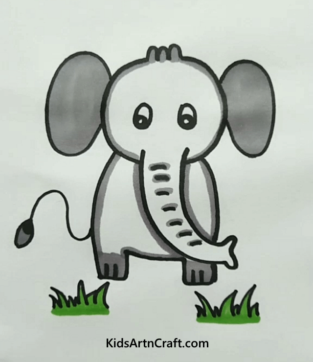  Animal Drawing For Kids Elephant
