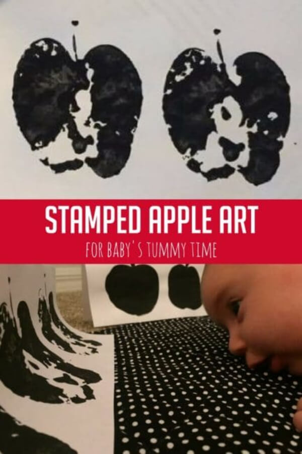 Simple Stamped Apple Art & Craft Activities For Babies & Toddlers