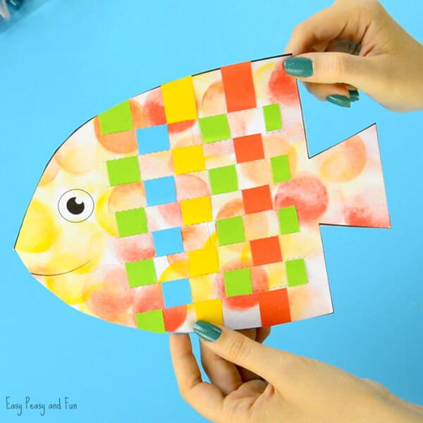 Easy Fish Paper Weaving Craft For Kids