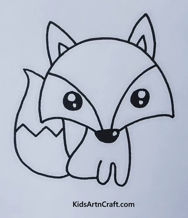 Easy Fun Animal Fox Drawings For Kids 