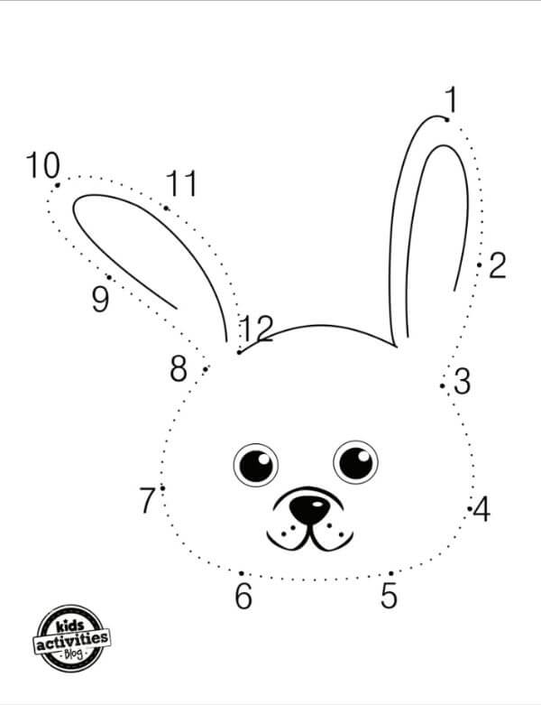 Dot to Dot Easter Coloring Page For Kids