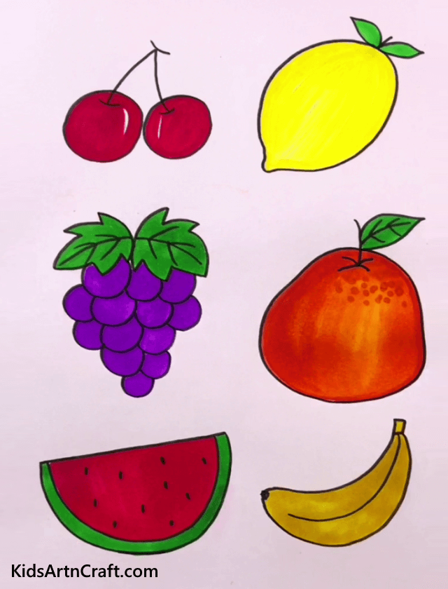 Healthy Food Drawing easy steps - YouTube