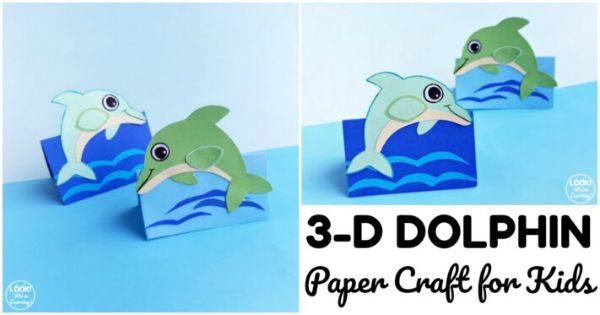 3D Paper Dolphin