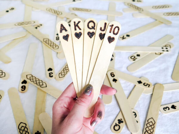 Fun Popsicle Stick Playing Cards Projects For Adults