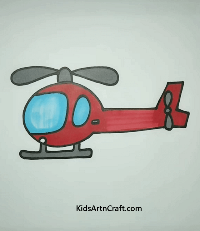 Helicopter Vehicles Drawing Ideas For Kids