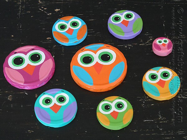 How to Make Colorful Jar Lids Owl Craft - Enjoyable Owl Activities for the Youth