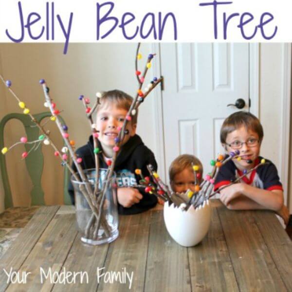 Easy Jelly Bean Tree Craft Project For Kids Scientific Learning About Weather For Kids