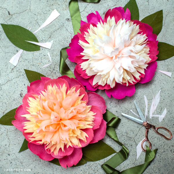 Flower Craft With Crepe Paper 