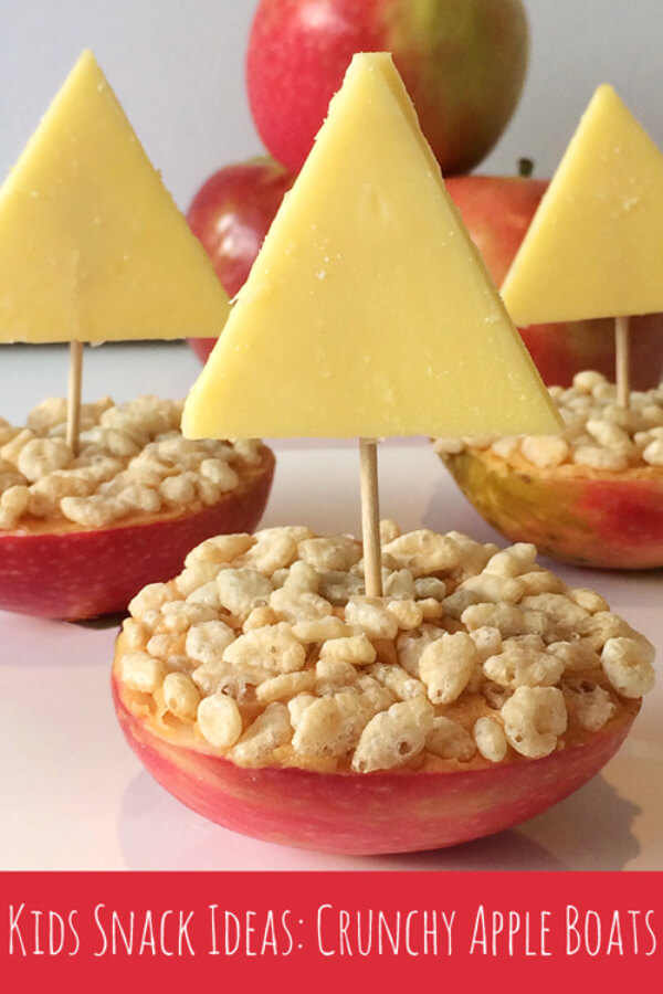Simple Crunchy Apple Boat Snack Ideas For Kids
