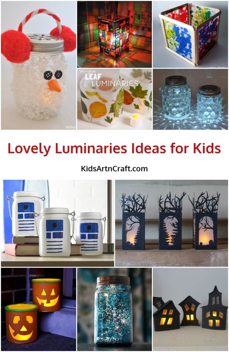 Lovely Luminaries Ideas for Kids - Kids Art & Craft