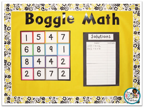 Math Boggle Board Game For Primary Kids