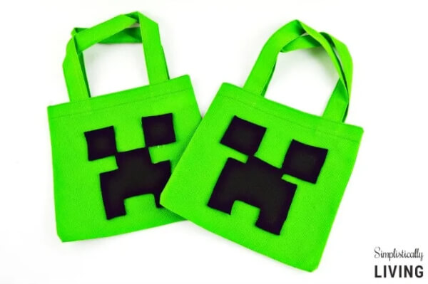 DIY Minecraft Creeper Treat Bag