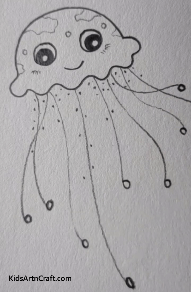 Cute Jellyfish Drawing For Kids