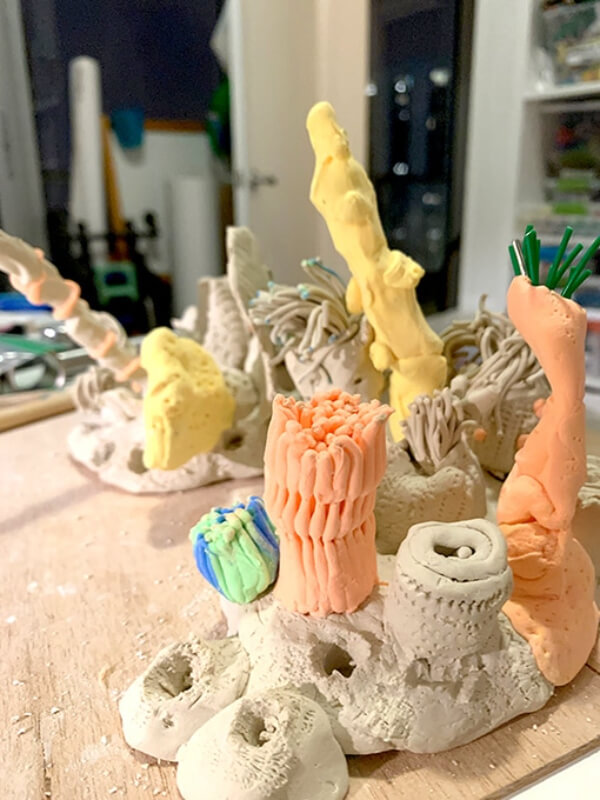  Coral Craft Ideas & Activities for Kids Colorful Clay Coral Reef