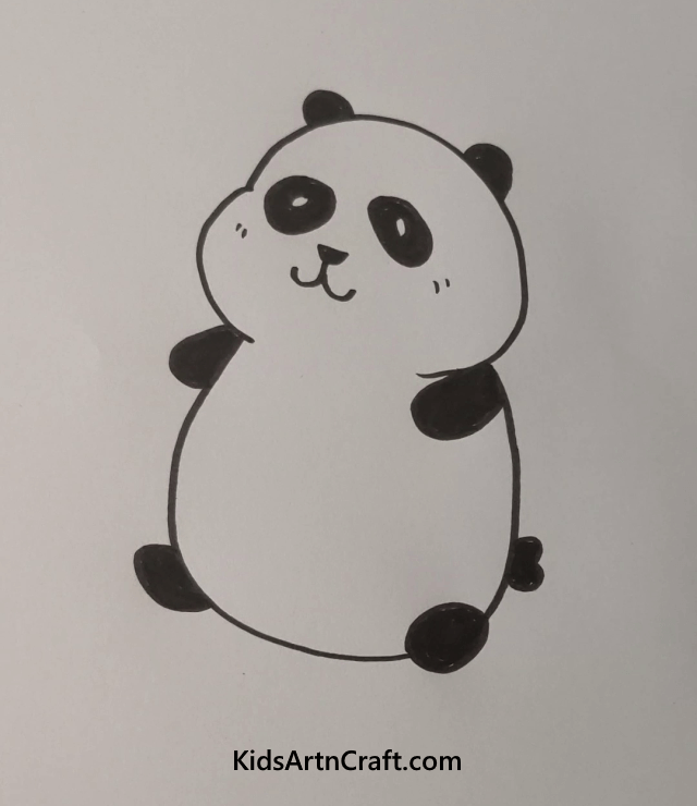 Easy Animal Drawings For Kids Panda