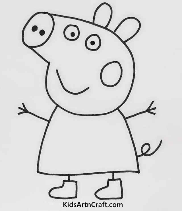 Easy Cartoon Animal Drawings for Kids Peppa Pig