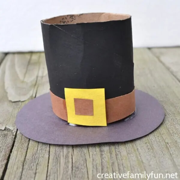 Thanksgiving Cardboard Pilgrim Hat Craft & Activities For Kids