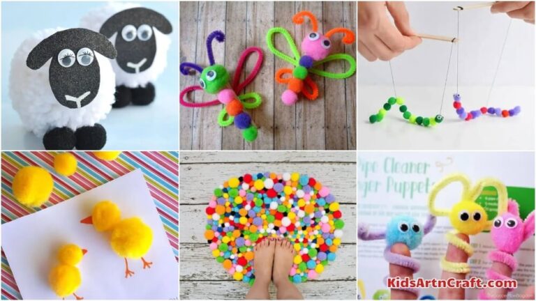 Pom Pom Craft Ideas For Kids - Kids Art & Craft
