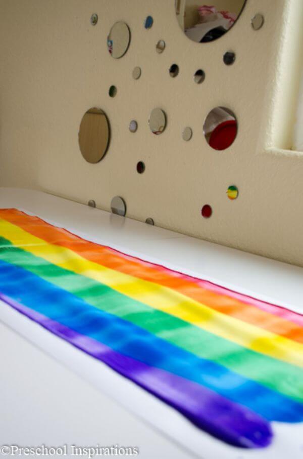 Eye Catching Crafts For Kids Rolling Pin Art In Rainbow Shades 