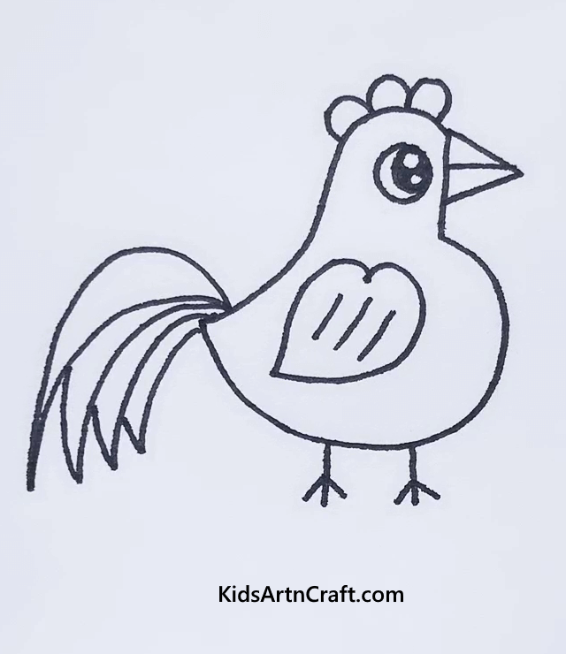 Creative Drawing Ideas For Kids Hen