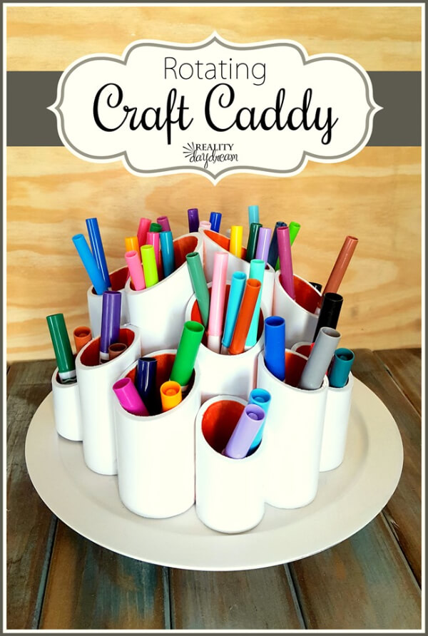 PVC Pipes Projects for Kids : Easy-To-Make Crafty Caddy Idea With PVC Pipes