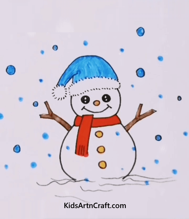 Snow day Simple Drawing Ideas For Winters