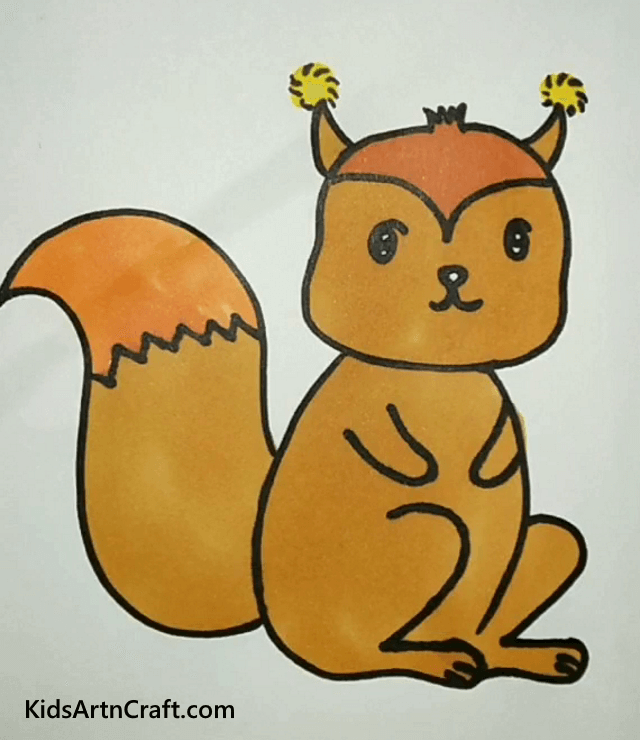 Lovely Animal Drawings for Kids Nutty Squirrel