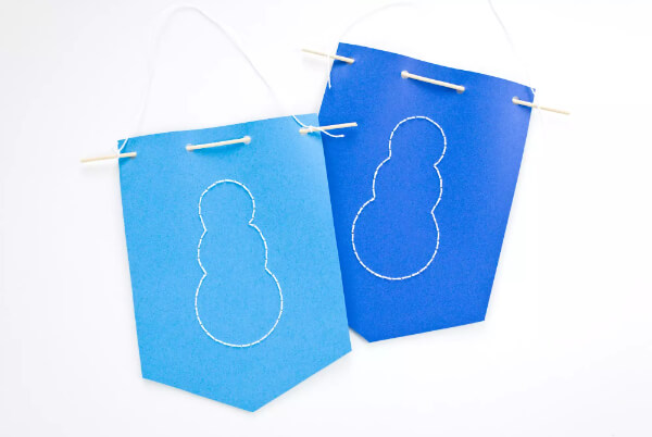 Easy Snowman Craft Ideas for Kids Embroidered Snowman Flag