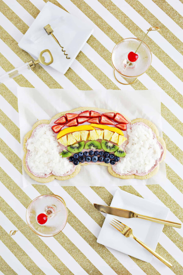 Rainbow Fruit Pizza Craft For Kindergartner