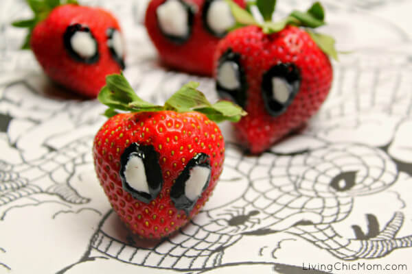 Simple Spiderman Strawberries Snack Treat Idea For Parties Super Hero Party Ideas for kids