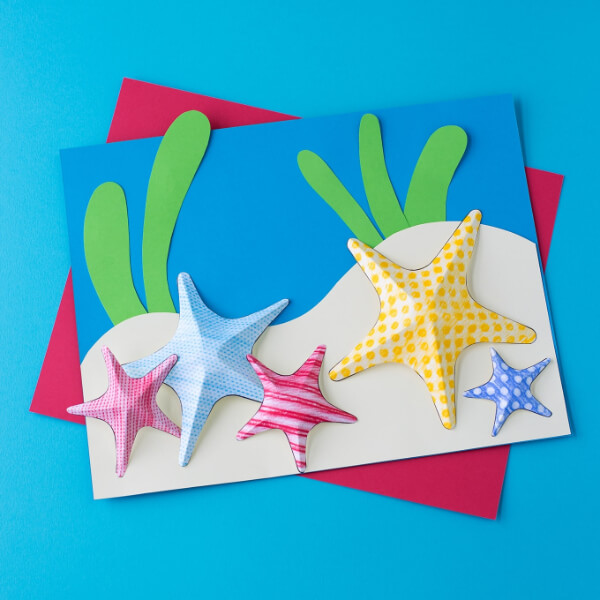 Easy Starfish Texture Art Craft For Kids