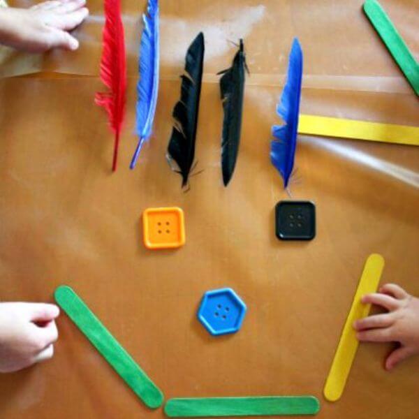 Easy Art Projects For 1-Year-Old Sticky Table Art for Toddlers