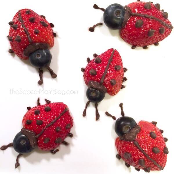 Healthy Snacks Ideas For Kids Strawberry LadyBugs