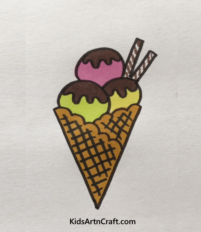 Draw An Ice-cream Sundae Simple Drawing Ideas For Winters