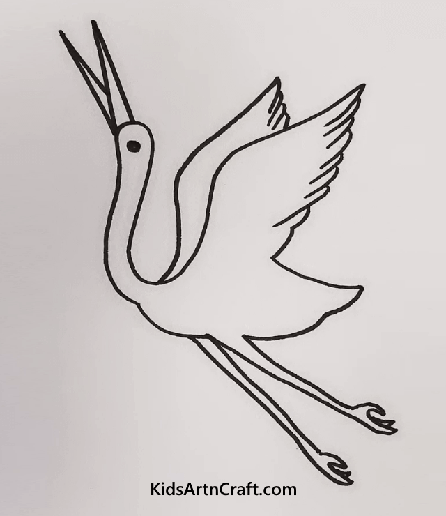  Easy Birds Drawings for Kids Flying Swan