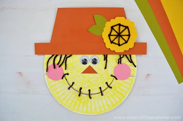 Paper Plate Scare Crow Thanksgiving Crafts & Activities For Kids