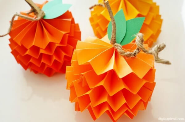 Paper Pumpkins For Fall Fall Crafts To Make With Kids