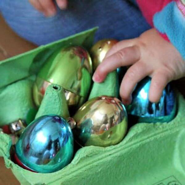 Plastic Egg Discovery Box Activities Idea