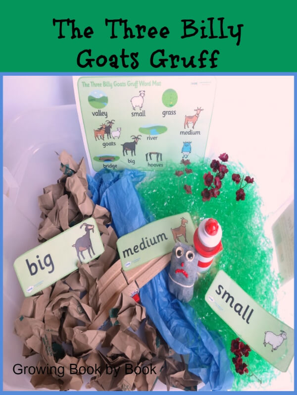 Three Billy Goats Gruff Sensory Bin Play Craft Ideas For Kids