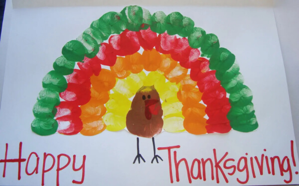 Thanksgiving Turkey Thumbprint Craft