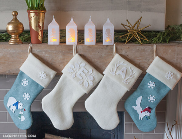 Monogrammed Stockings - Suggestions for what to put in a child's stocking at Christmas